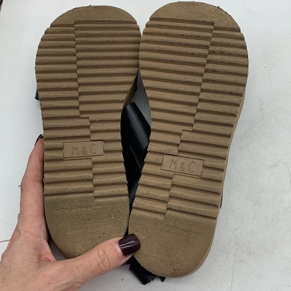 Anthropologie Musse & Cloud Kila Black Platform Sandals EU Size 40 MCS4990E - Picture 7 of 9